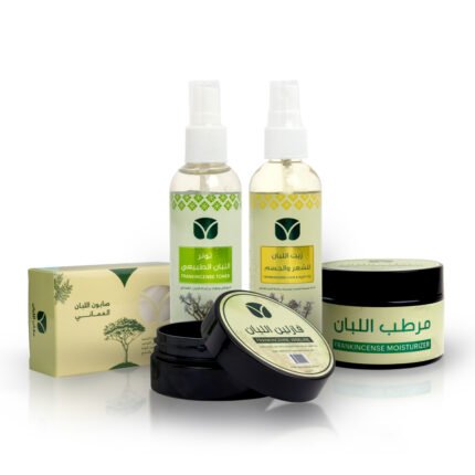 باقة العناية بالبشرة: مرطب+فازلين+تونر+زيت شعر+صابون